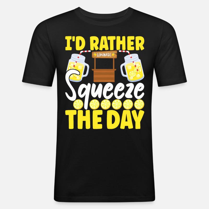 Limonade Limonadenstand - Männer Slim Fit T-Shirt - Schwarz