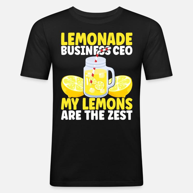 Limonade Limonadenstand - Männer Slim Fit T-Shirt - Schwarz