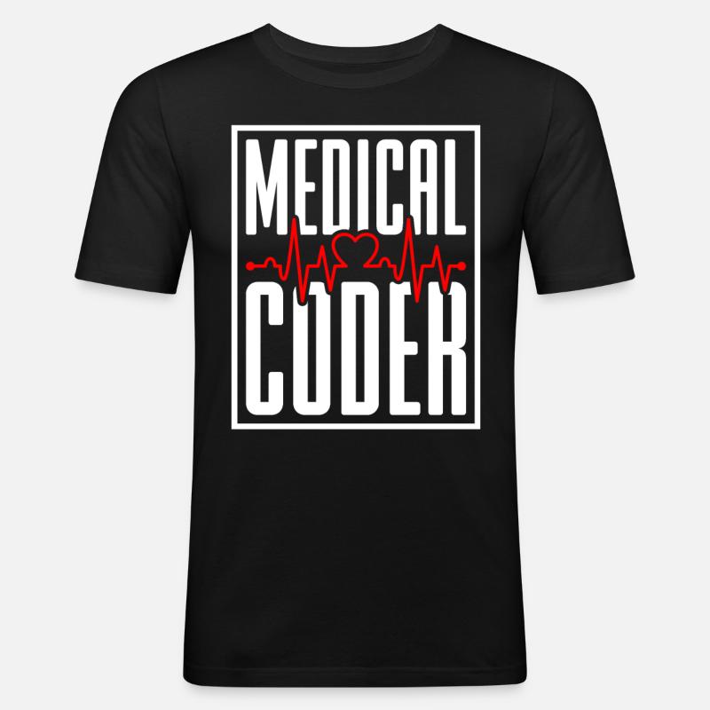 Kodierfachkraft Medical Coder - Männer Slim Fit T-Shirt - Schwarz