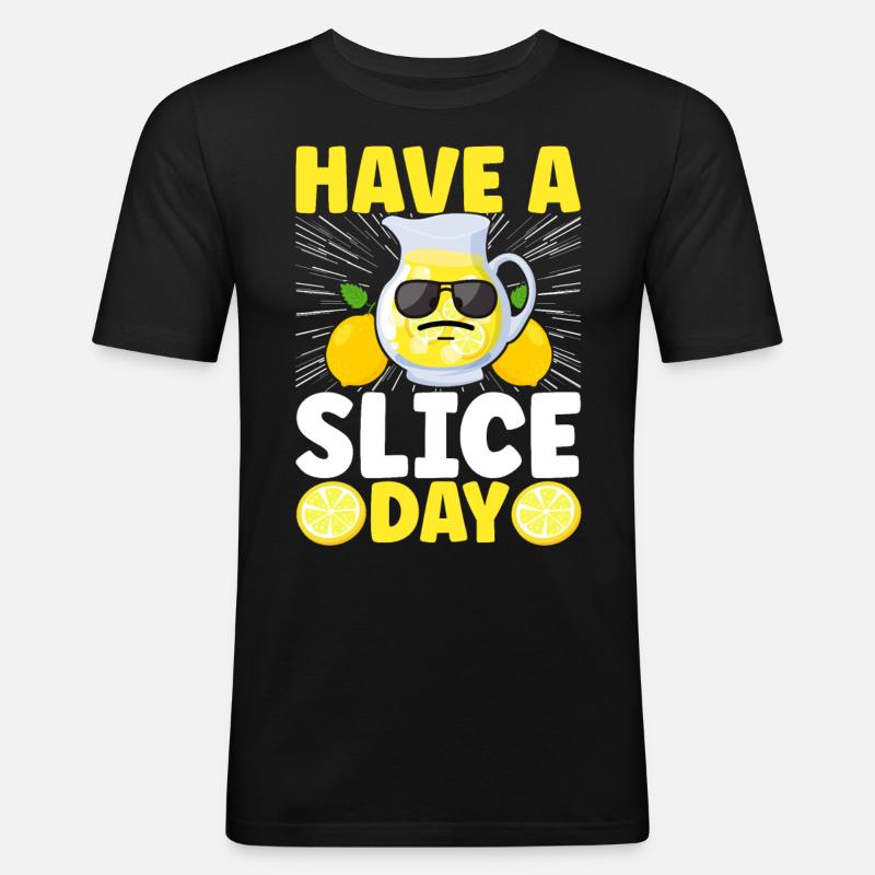 Limonade Limonadenstand - Männer Slim Fit T-Shirt - Schwarz