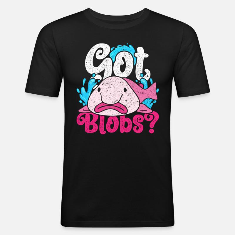 Blobfisch Got Blobs? - Männer Slim Fit T-Shirt - Schwarz
