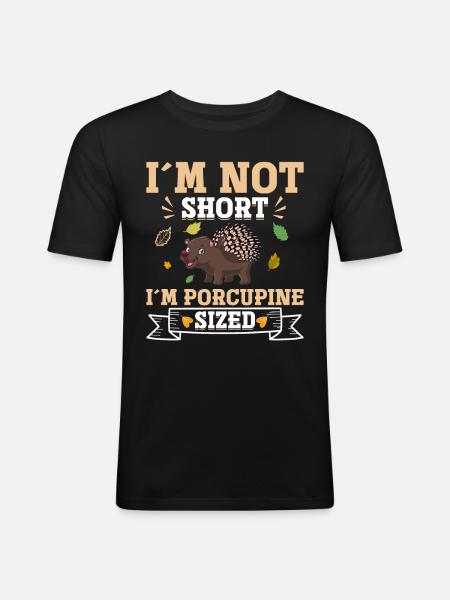Love Porcupine - Men's Slim Fit T-Shirt - black