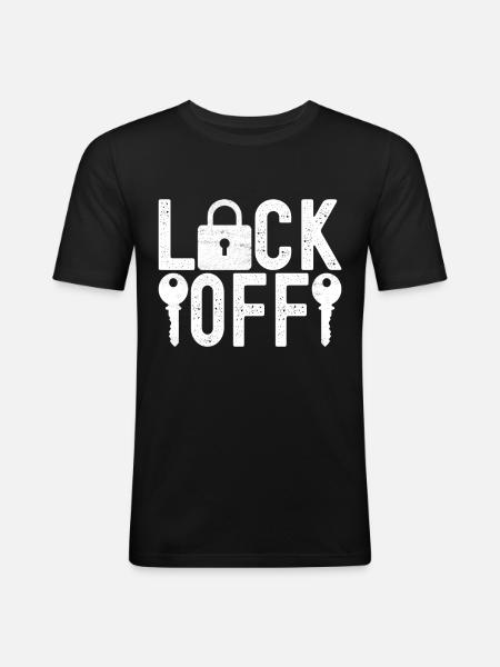 Schlüsseldienst Locksmith Dietrich - Men's Slim Fit T-Shirt - black