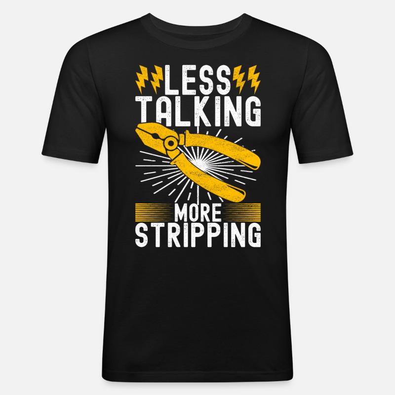 Electrician Electronics Technician - Men's Slim Fit T-Shirt - black