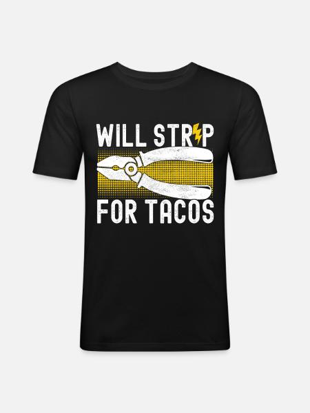 Electrician Electronics Technician - Men's Slim Fit T-Shirt - black