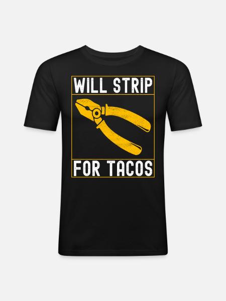 Electrician Electronics Technician - Men's Slim Fit T-Shirt - black