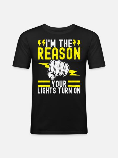 Electrician Electronics Technician - Men's Slim Fit T-Shirt - black