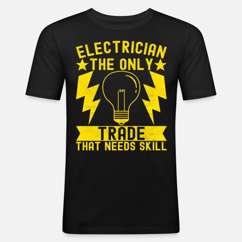 Elektriker Elektroniker - Männer Slim Fit T-Shirt - Schwarz