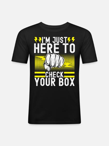 Electrician Electronics Technician - Men's Slim Fit T-Shirt - black