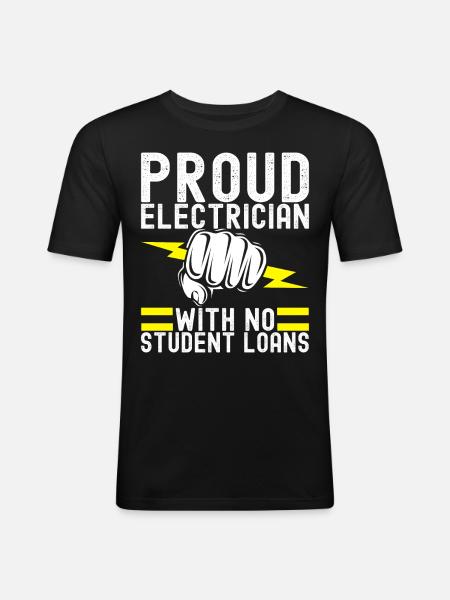 Electrician Electronics Technician - Men's Slim Fit T-Shirt - black