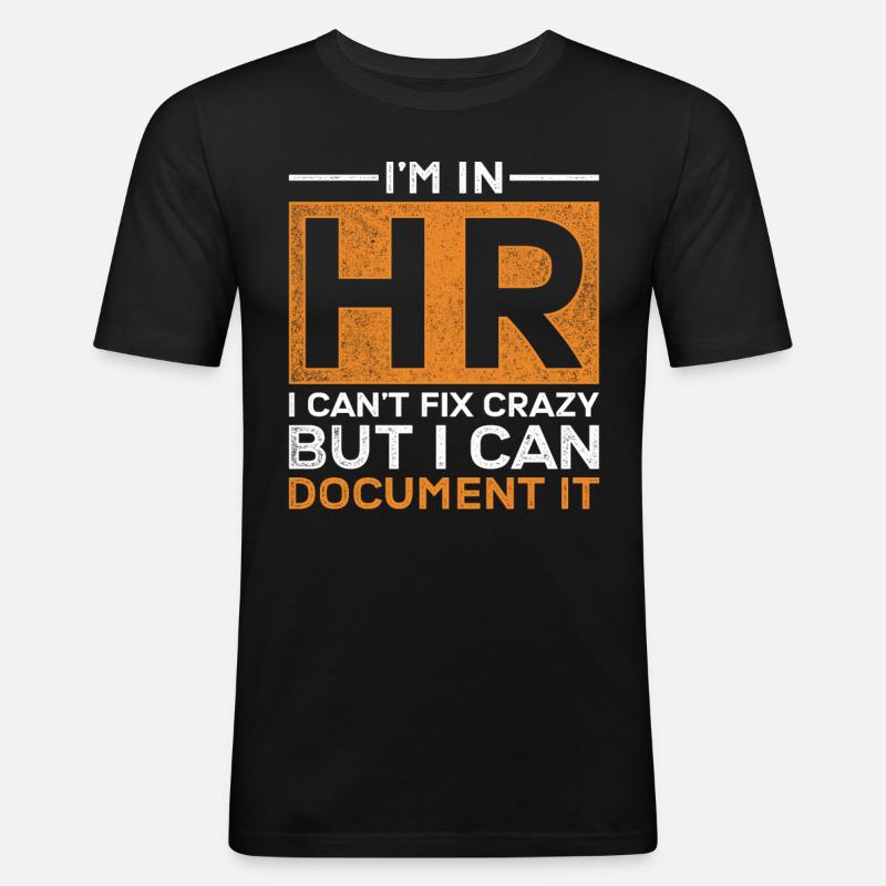 HR Manager Personalmanager - Männer Slim Fit T-Shirt - Schwarz