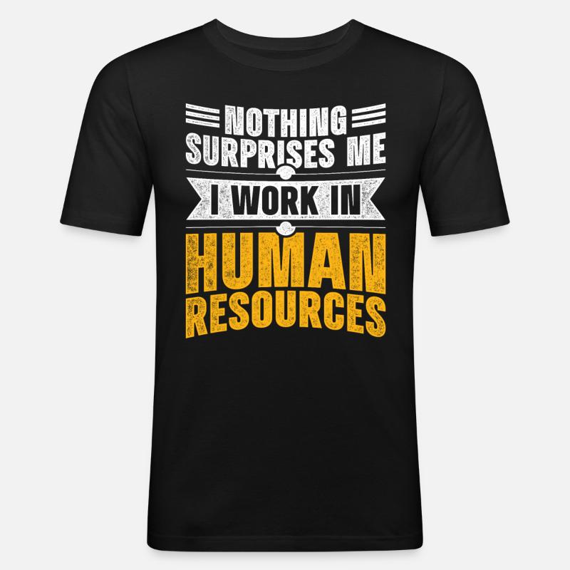 HR Manager Personalmanager - Männer Slim Fit T-Shirt - Schwarz