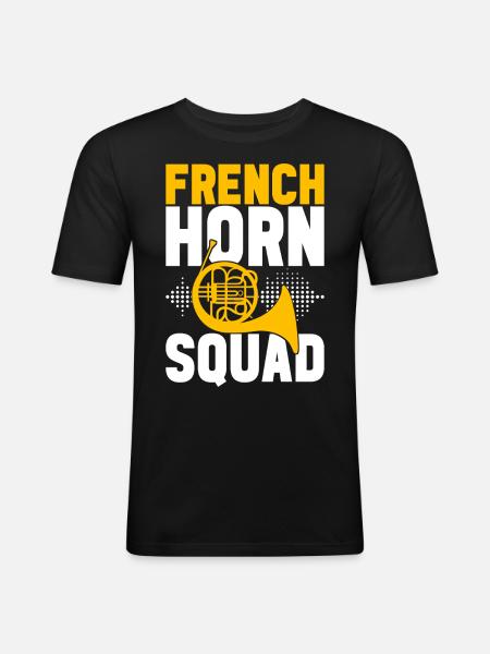 Horn Brass Instrument - Men's Slim Fit T-Shirt - black