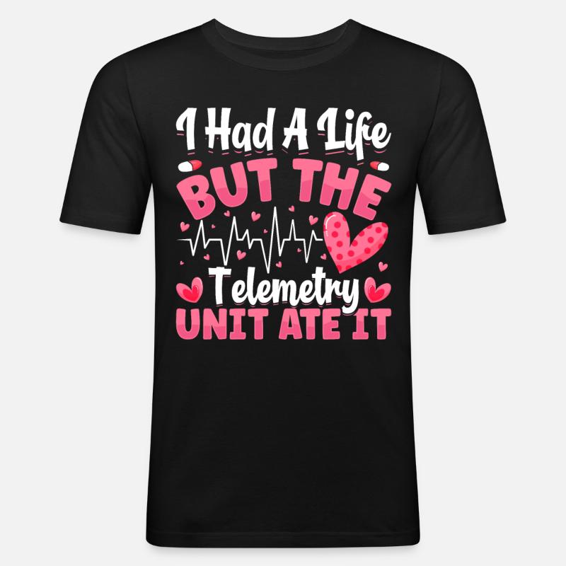 Nursing Assistent Design - Männer Slim Fit T-Shirt - Schwarz