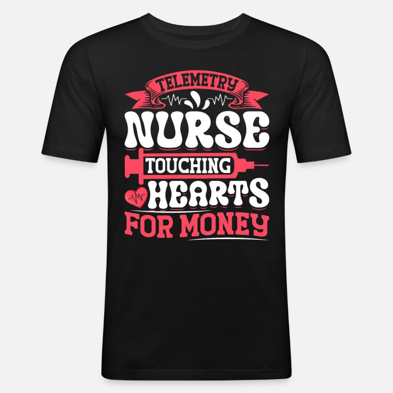 Nursing Assistent Design - Männer Slim Fit T-Shirt - Schwarz