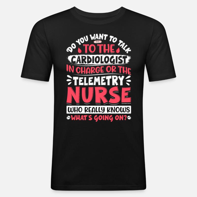 Nursing Assistent Design - Männer Slim Fit T-Shirt - Schwarz