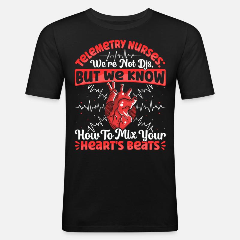 Nursing Assistent Design - Männer Slim Fit T-Shirt - Schwarz