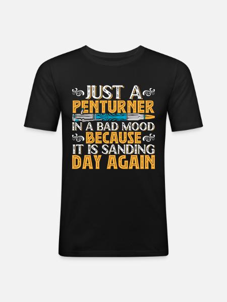 Pen Turning Kit - Men's Slim Fit T-Shirt - black