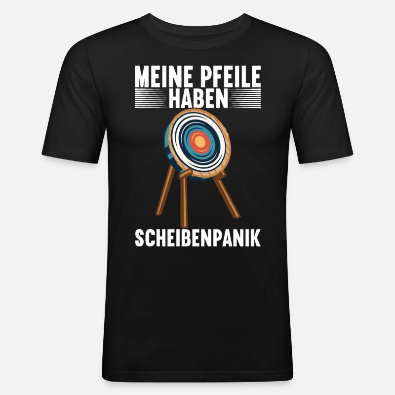 Bogenschießen Bogenschütze - Männer Slim Fit T-Shirt - Schwarz