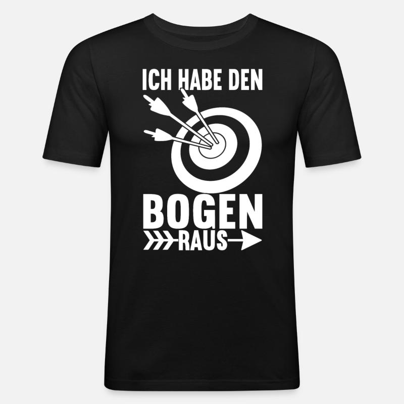 Bogenschießen Bogenschütze - Männer Slim Fit T-Shirt - Schwarz