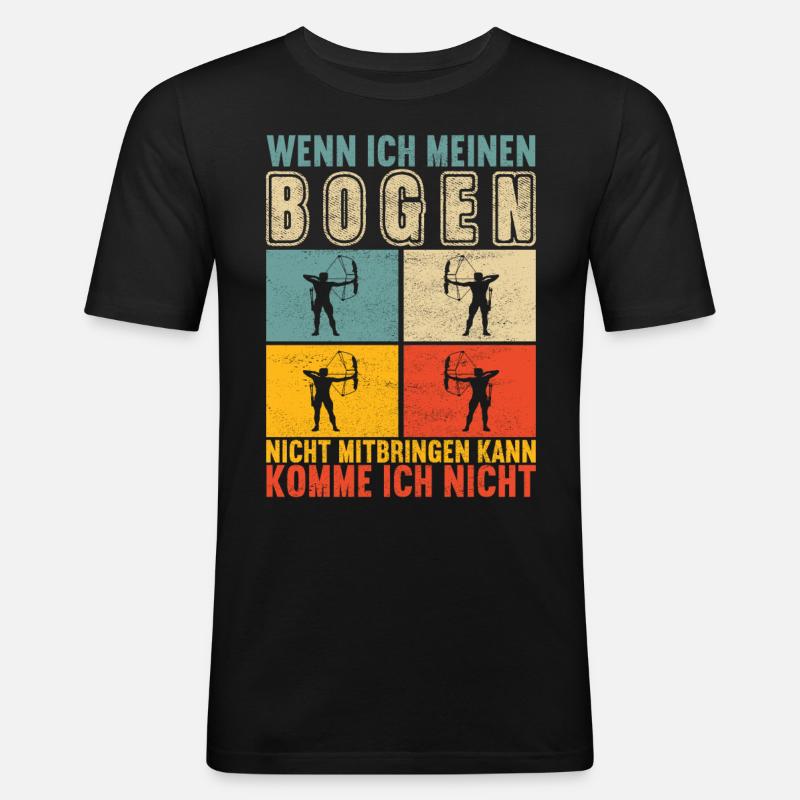 Bogenschießen Bogenschütze - Männer Slim Fit T-Shirt - Schwarz