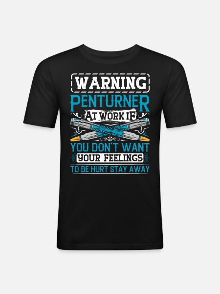 Pen Turning Kit - Men's Slim Fit T-Shirt - black