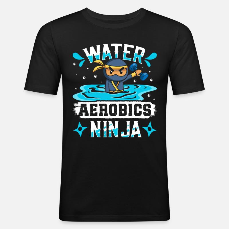 Conception d’exercices aérobiques - T-shirt près du corps Homme - noir