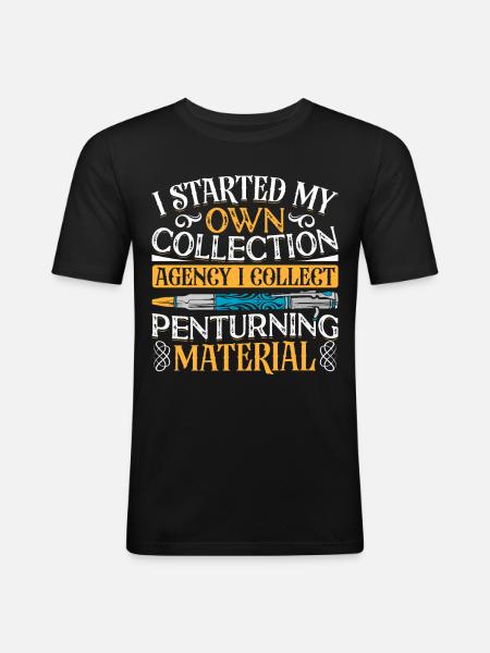 Pen Turning Kit - Men's Slim Fit T-Shirt - black