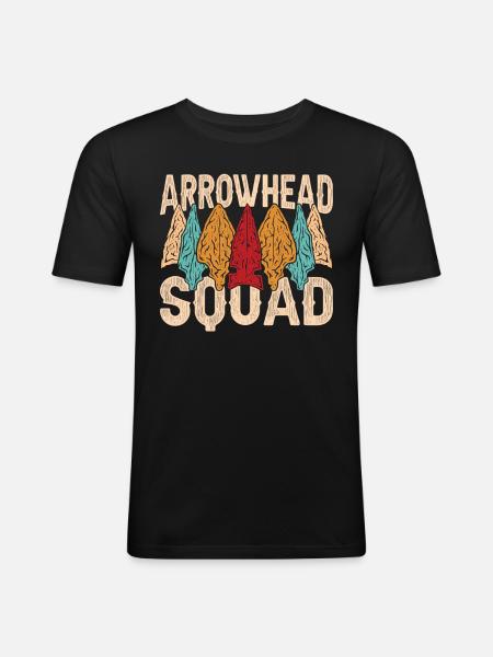 Pfeilspitzen Speerspitze Arrowhead Squad - Männer Slim Fit T-Shirt - Schwarz