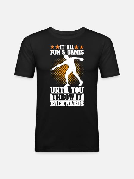 Discus thrower Discus throw - Men's Slim Fit T-Shirt - black