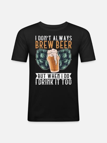 Beer Brewer Beer Brewing - Men's Slim Fit T-Shirt - black