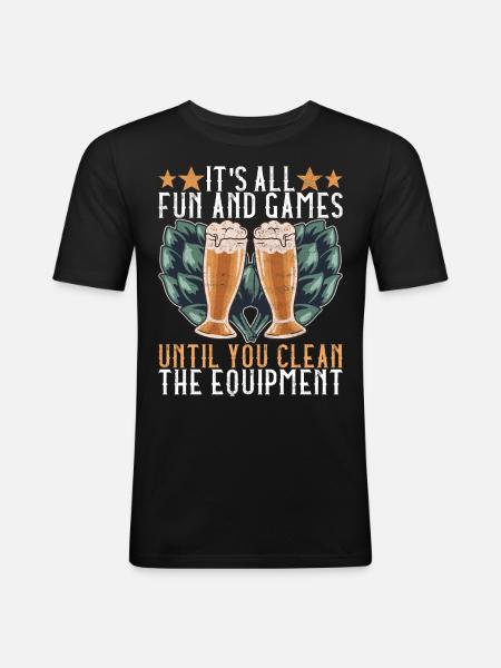 Beer Brewer Beer Brewing - Men's Slim Fit T-Shirt - black