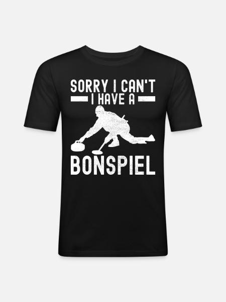 Curling Curling players - Men's Slim Fit T-Shirt - black