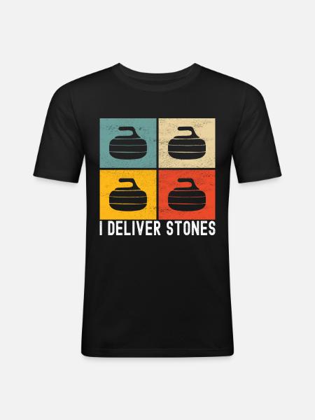 Curling Curling players - Men's Slim Fit T-Shirt - black