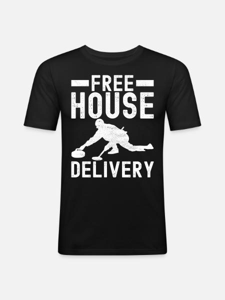 Curling Curling players - Men's Slim Fit T-Shirt - black