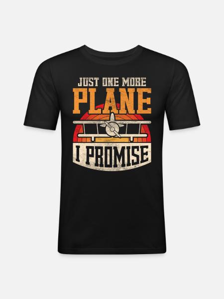 Modellflugzeug Modellflieger - Männer Slim Fit T-Shirt - Schwarz