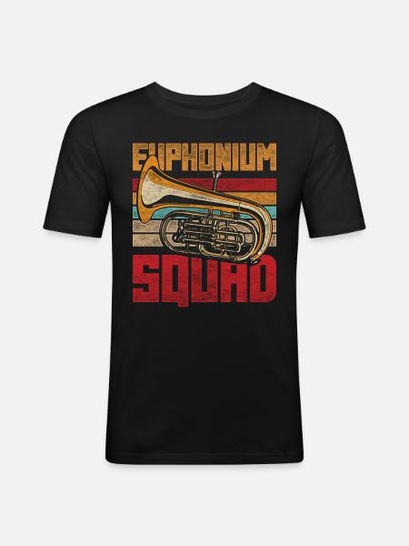 Euphonium Euphonist Euphonium Squad - Männer Slim Fit T-Shirt - Schwarz