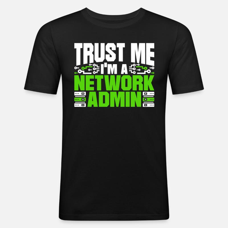Programmierer Netzwerkadministrator - Männer Slim Fit T-Shirt - Schwarz