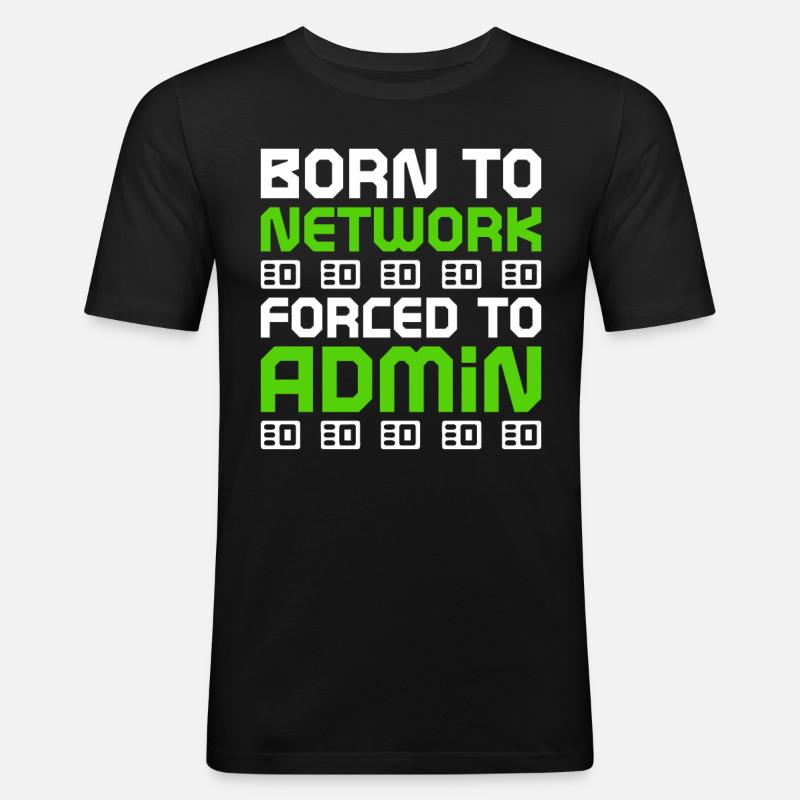 Netzwerkadministrator Programmierer - Männer Slim Fit T-Shirt - Schwarz