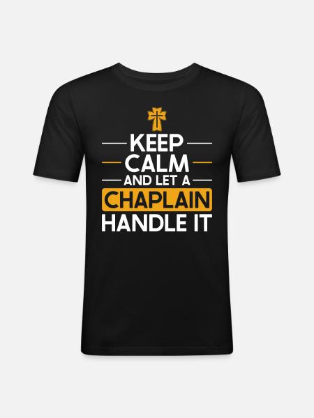 Chaplain, Clerical, Parish Priest - Men's Slim Fit T-Shirt - black