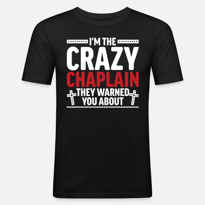 Aumônier, clerc, pasteur - T-shirt près du corps Homme - noir