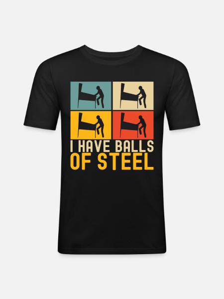 Pinball Flipper - T-shirt près du corps Homme - noir