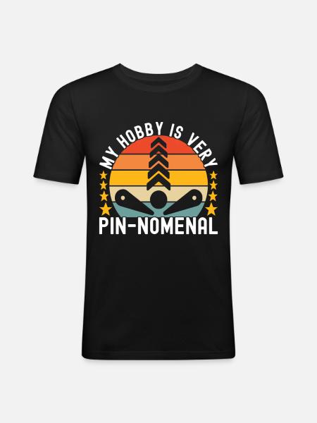 Pinball Flipper - Men's Slim Fit T-Shirt - black