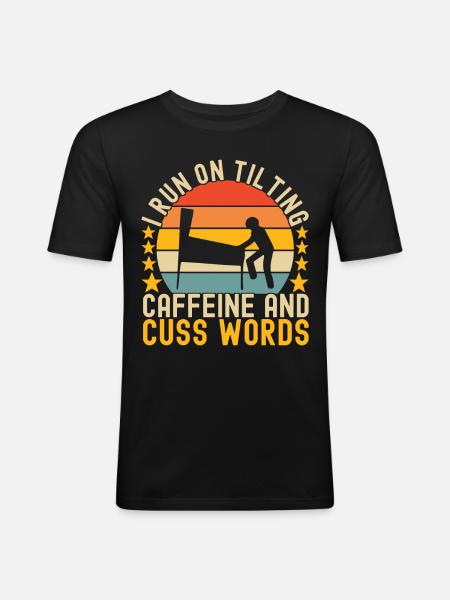 Pinball Flipper - T-shirt près du corps Homme - noir