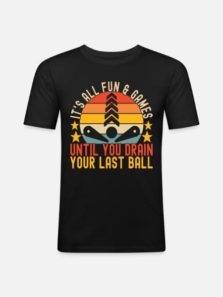 Pinball Flipper - Men's Slim Fit T-Shirt - black