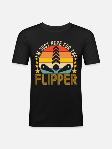 Pinball Flipper - T-shirt près du corps Homme - noir
