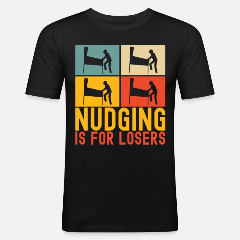 Pinball Flipper - Männer Slim Fit T-Shirt - Schwarz