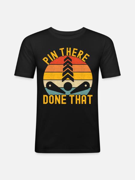 Pinball Flipper - T-shirt près du corps Homme - noir