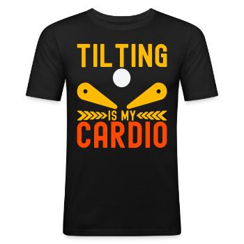 Pinball Flipper - Men's Slim Fit T-Shirt - black - Front - Nik (191cm)