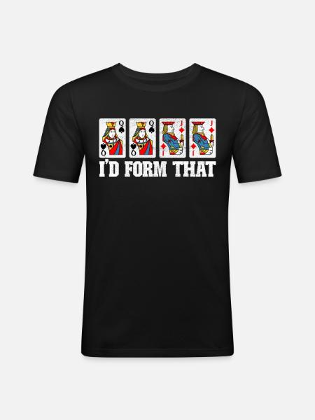 Binocular Pinochle - Men's Slim Fit T-Shirt - black
